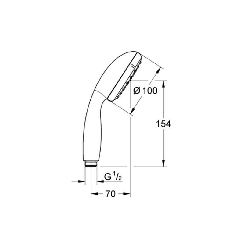 ручной душ grohe quickfix vitalio start 279462430, черный матовый в Алматы фото № 2