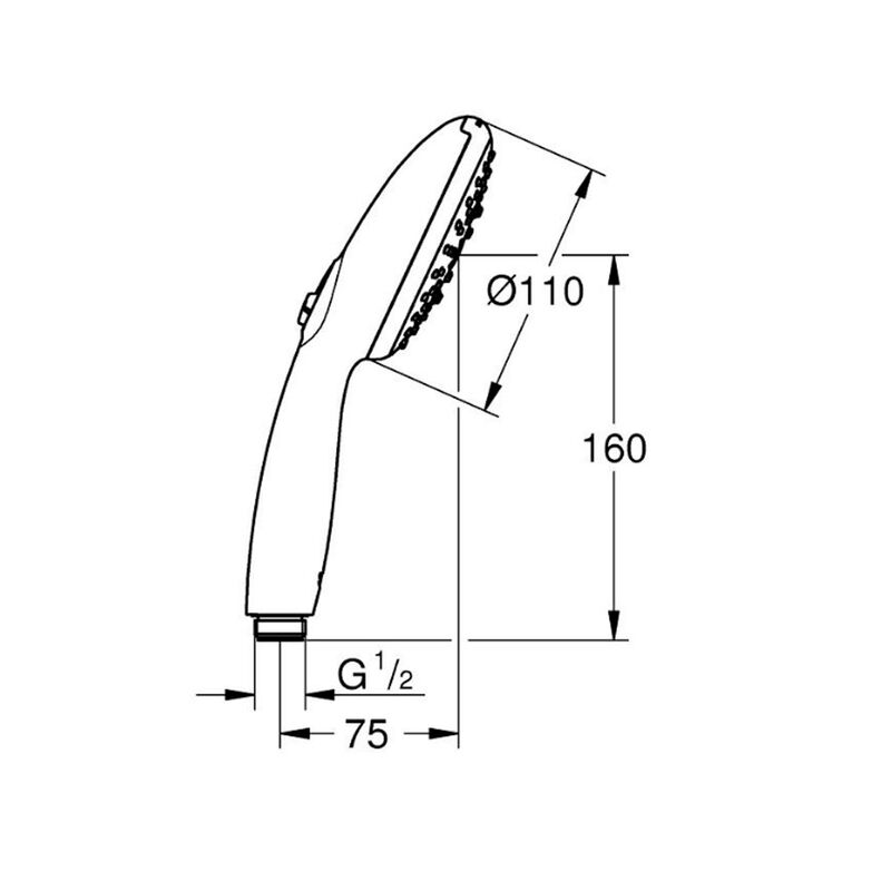 ручной душ grohe tempesta 110 28419003, хром в Алматы фото № 3