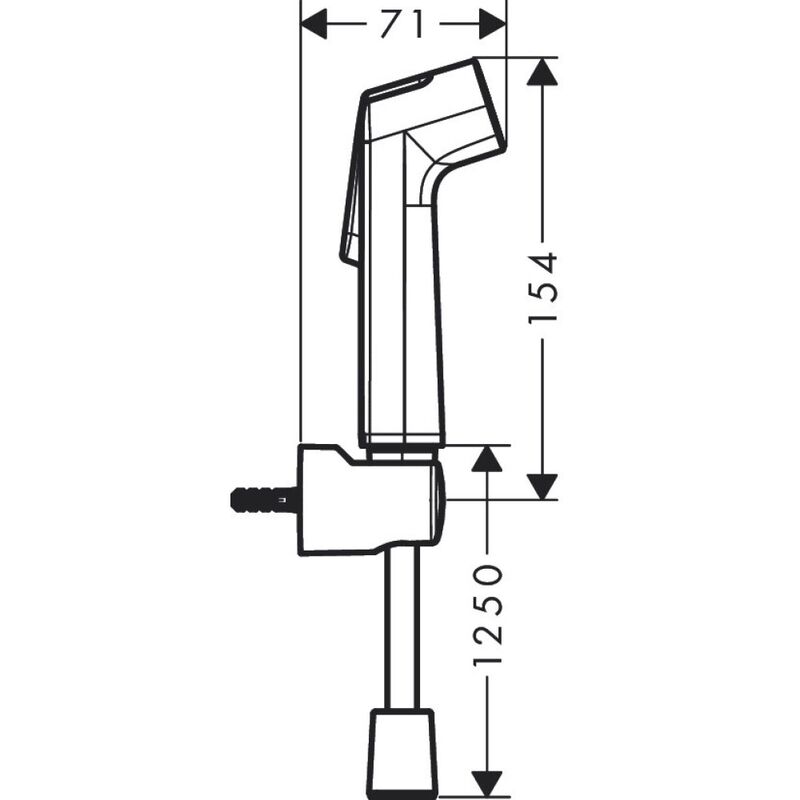 Гигиенический душ hansgrohe bidette 29234000, хром в Алматы фото № 2