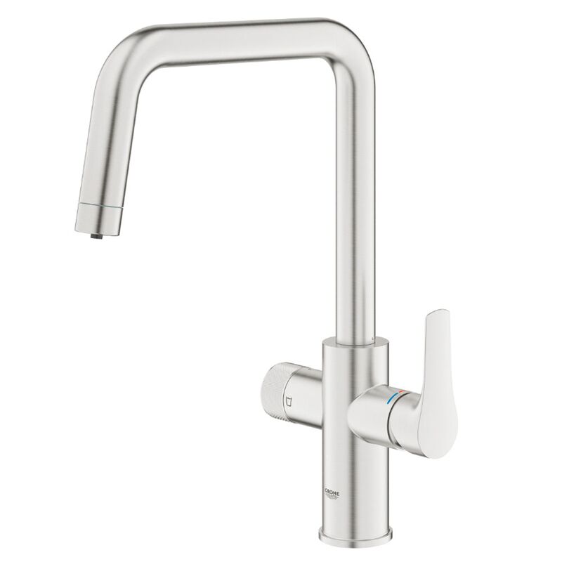 смеситель для кухни grohe blue pure eurosmart 30583dc0, с возможностью подключения фильтра, сталь в Алматы фото № 1