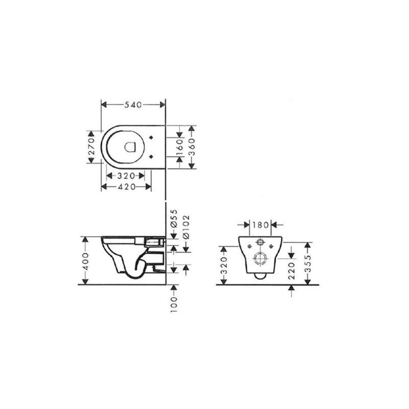 унитаз подвесной hansgrohe gladelake s 60201450, без микролифта, белый в Алматы фото № 2