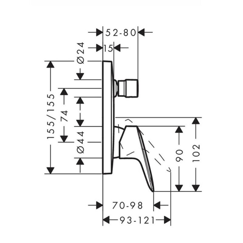 Cмеситель для душа hansgrohe logis 71405000 в Алматы фото № 2