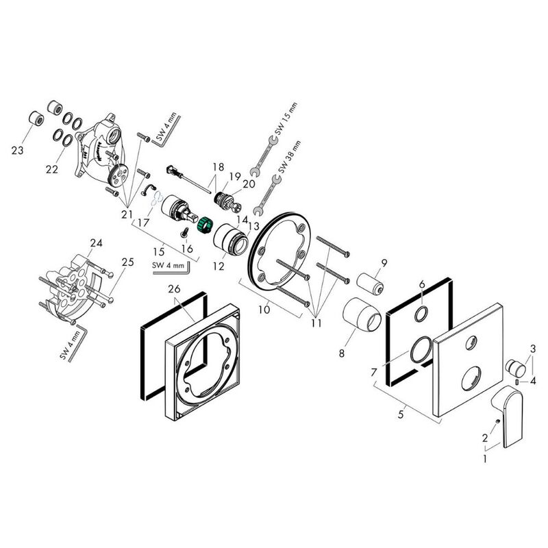 смеситель для ванны vernis shape hansgrohe 71468000 в Алматы фото № 2