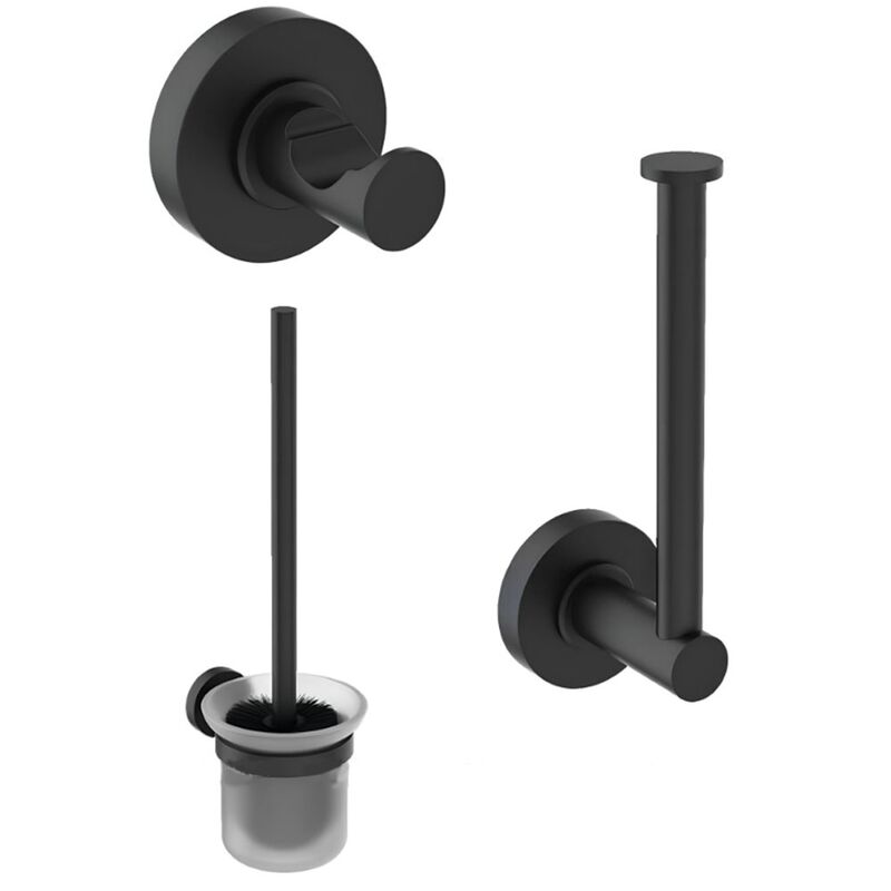 Набор аксессуаров для ванной ideal standard iom a9246xg черный матовый в Алматы фото № 1