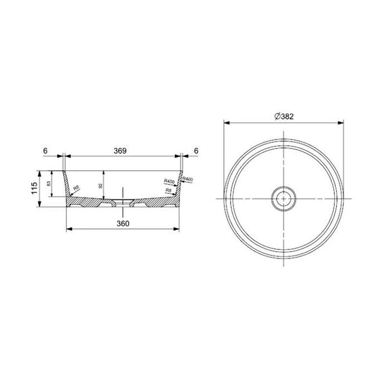 раковина накладная bocchi sottile slim line 1478-001-0125 38см в Алматы фото № 3