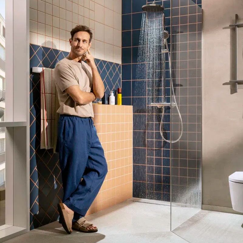 Душевая система hansgrohe activera s 28083000 с термостатом, хром в Алматы фото № 2