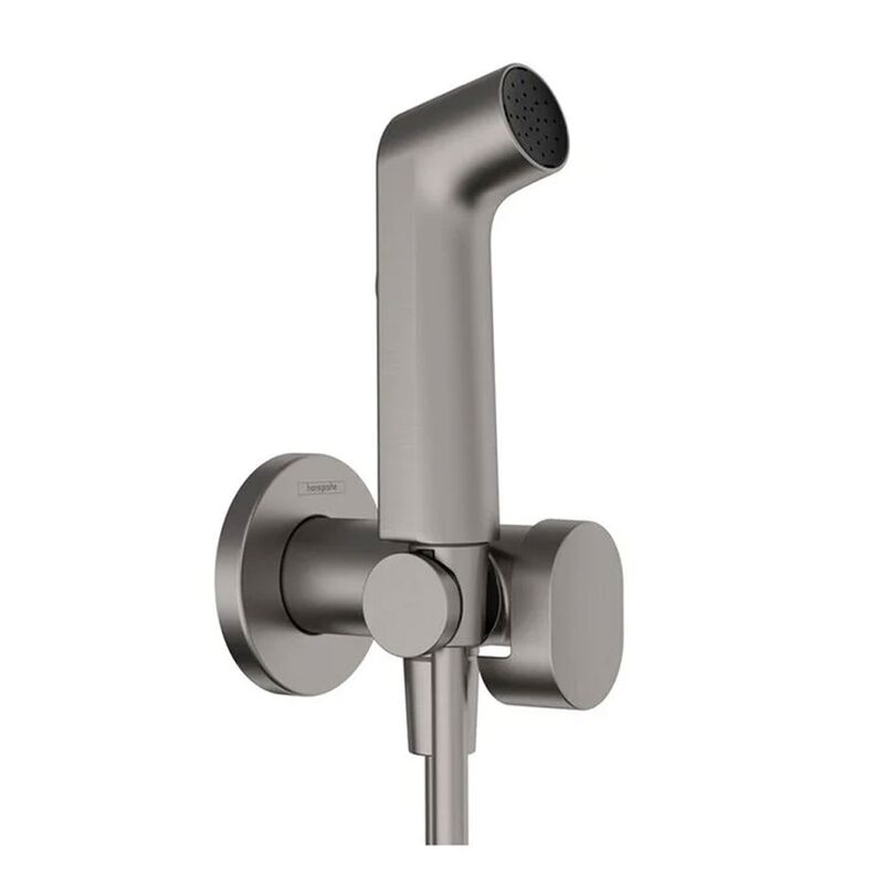 Гигиенический душ hansgrohe 29232340 в комплекте со скрытой частью 29235180, черный хром в Алматы фото № 1