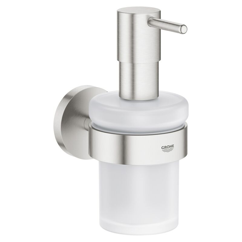 Дозатор жидкого мыла grohe essentials 40448dc1 с держателем, суперсталь в Алматы фото № 1