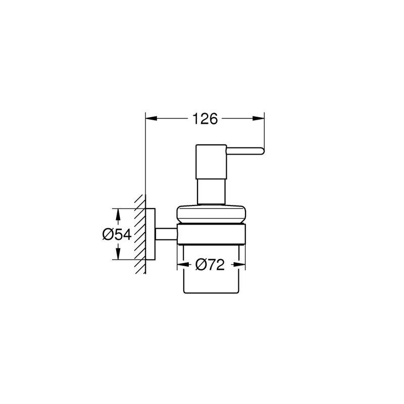 Дозатор жидкого мыла grohe essentials 40448dc1 с держателем, суперсталь в Алматы фото № 2