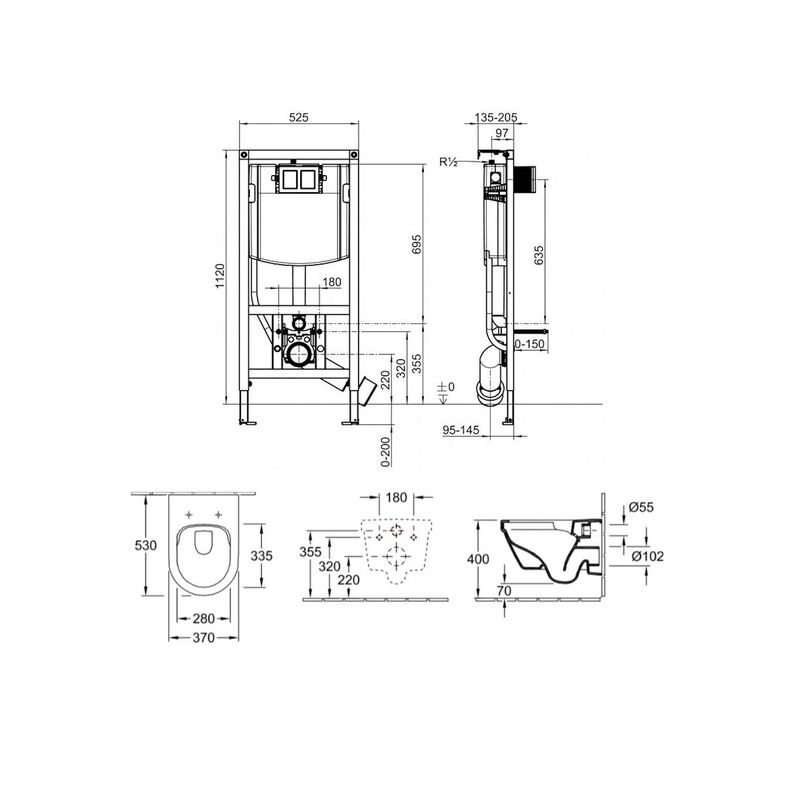 унитаз с инсталляцией 5в1 villeroy&boch architectura 4694hr01 viconnect 92242700 92218061, хром в Алматы фото № 5