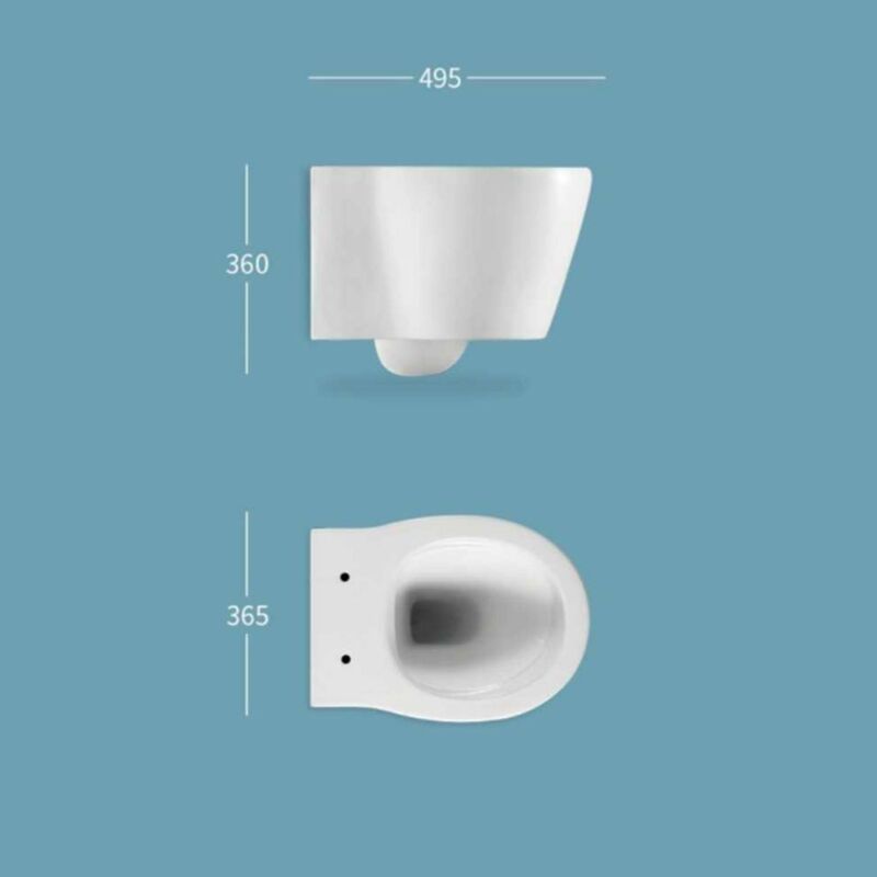 унитаз с инсталляцией 5в1 hans 5510 h5108-0207, прямоугольная белая клавиша в Алматы фото № 2