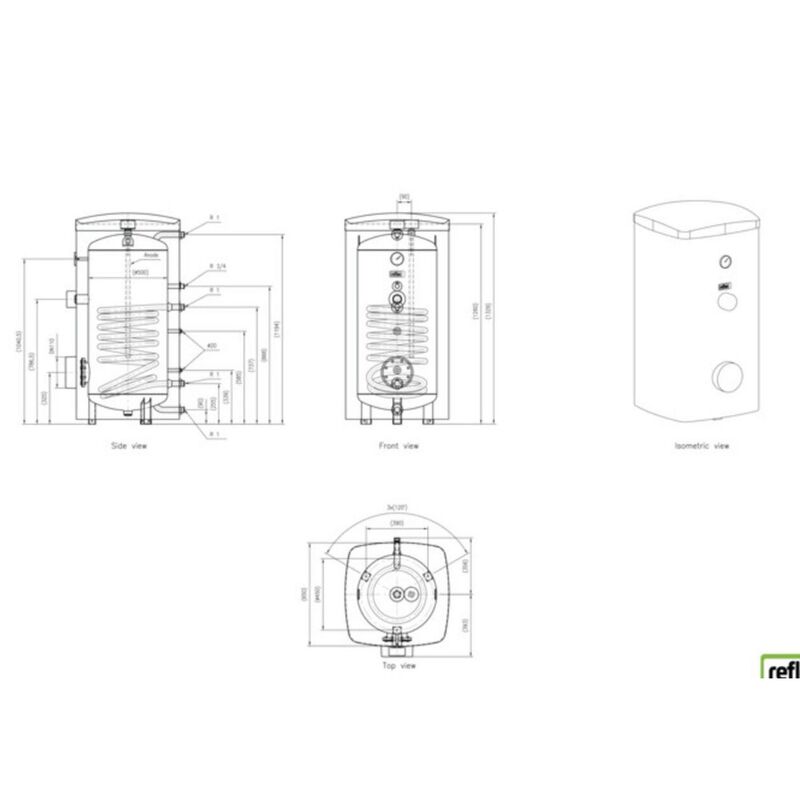 Накопительный бак reflex storatherm aqua storage 7355200 af 200/1/m_a, белый в Алматы фото № 3