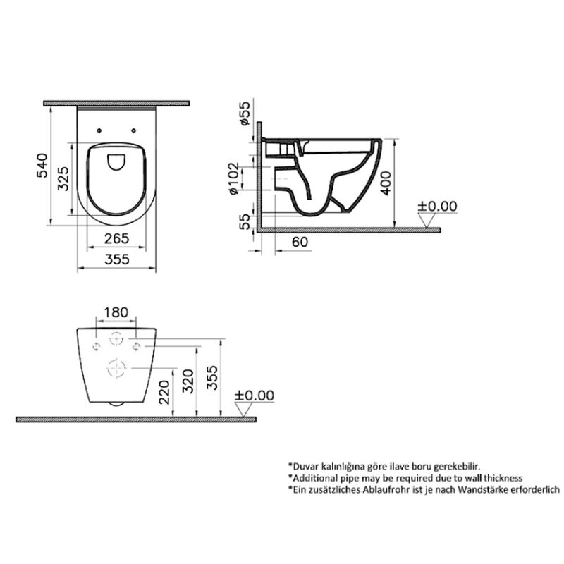 унитаз с инсталляцией 5в1 vitra mia round 7510b003-0075 700-1873 740-2280 в Алматы фото № 3