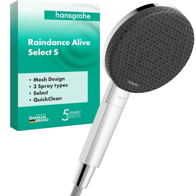 ручная лейка для душа hansgrohe raindance alive select s 24500000, хром в Алматы фото № 1