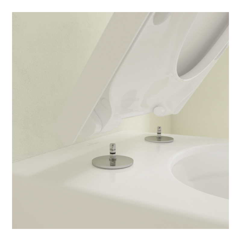 унитаз с инсталляцией 5в1 villeroy&boch subway 3.0 4670ts01 безободковый twistflush, hansgrohe iframe 01022180, клавиша хром element e 66003000 в Алматы фото № 4