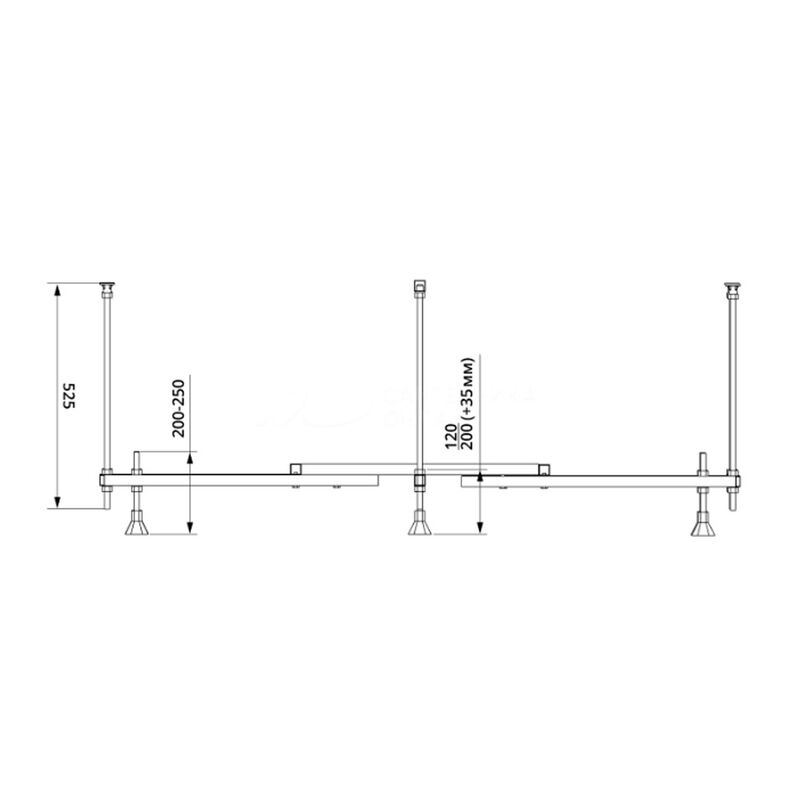 Каркас для ванн vitra neon 150, 160, 170, 59999991001 в Алматы фото № 3