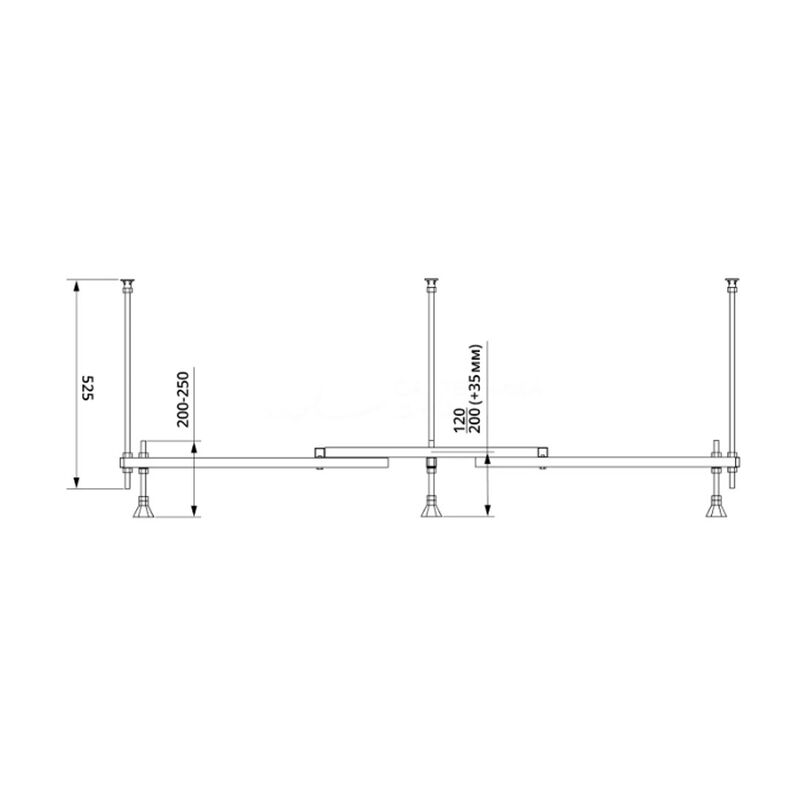 Каркас для ванн vitra neon 170x75, 180x80, 59999991002 в Алматы фото № 3