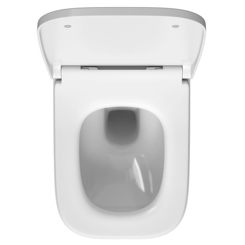 унитаз с инсталляцией 5в1 tece 9400407 vitra integra square 7082b003-0075 безободковый, белая клавиша now 9240400 в Алматы фото № 4