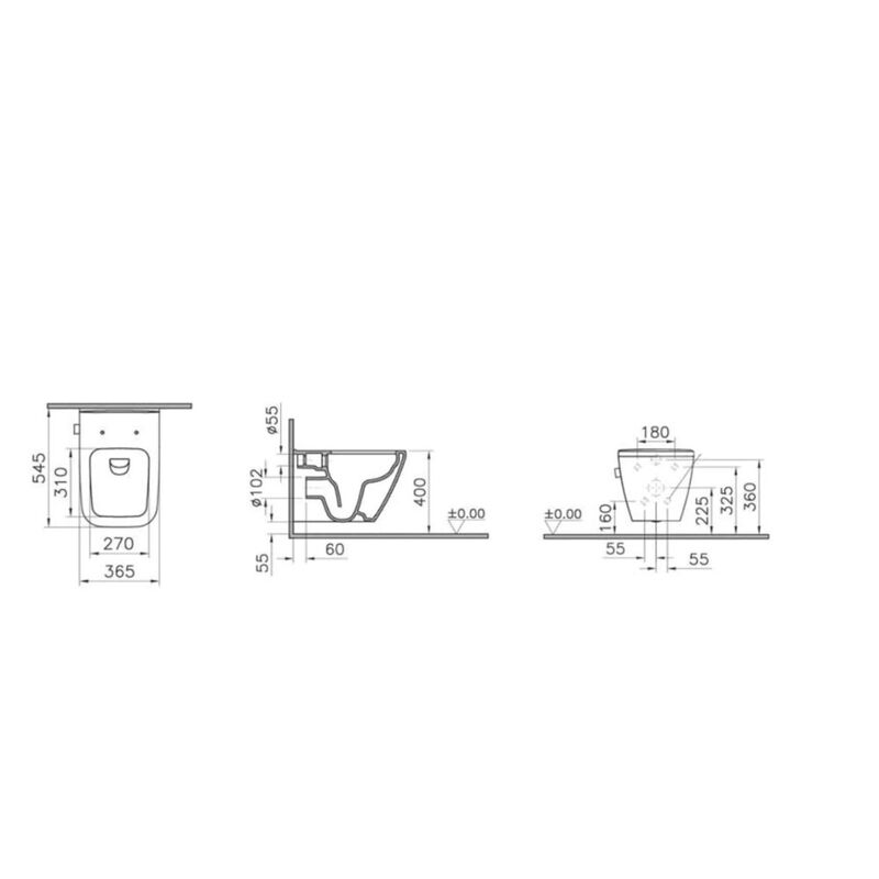 унитаз-биде с инсталляцией 5в1 vitra integra 7082b003-7209 безободковый, v-fix core 800-1875, клавиша хром root s 740-2380 в Алматы фото № 6
