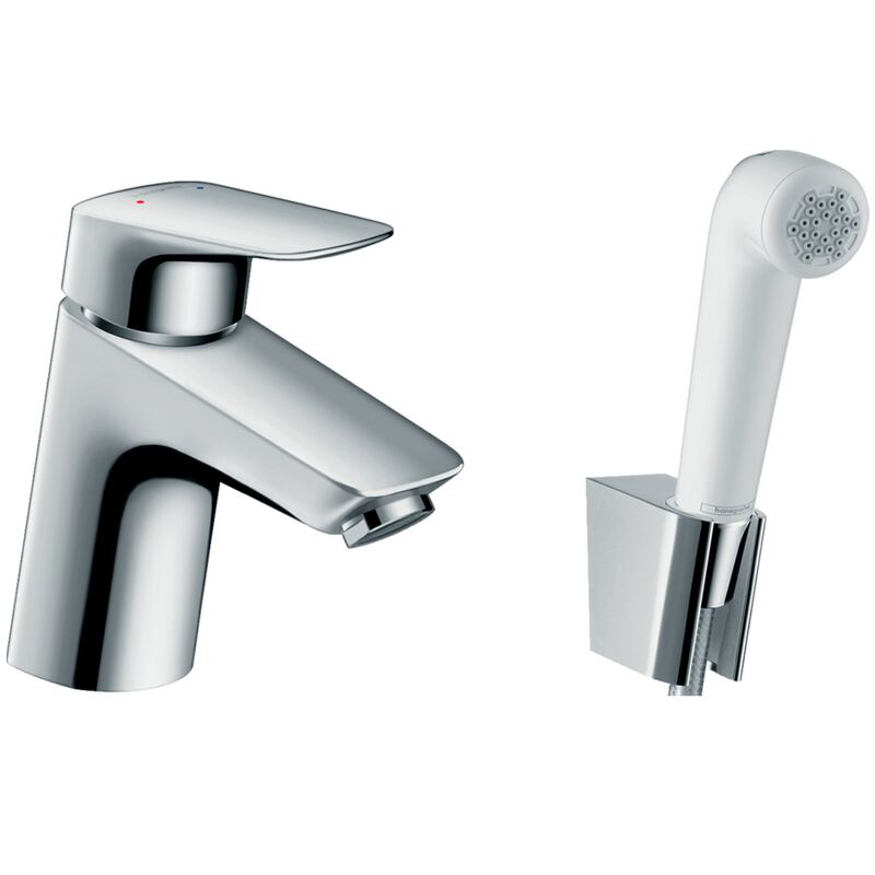 смеситель для раковины hansgrohe logis 70 71290000 с гигиеническим душем, хром в Алматы фото № 1