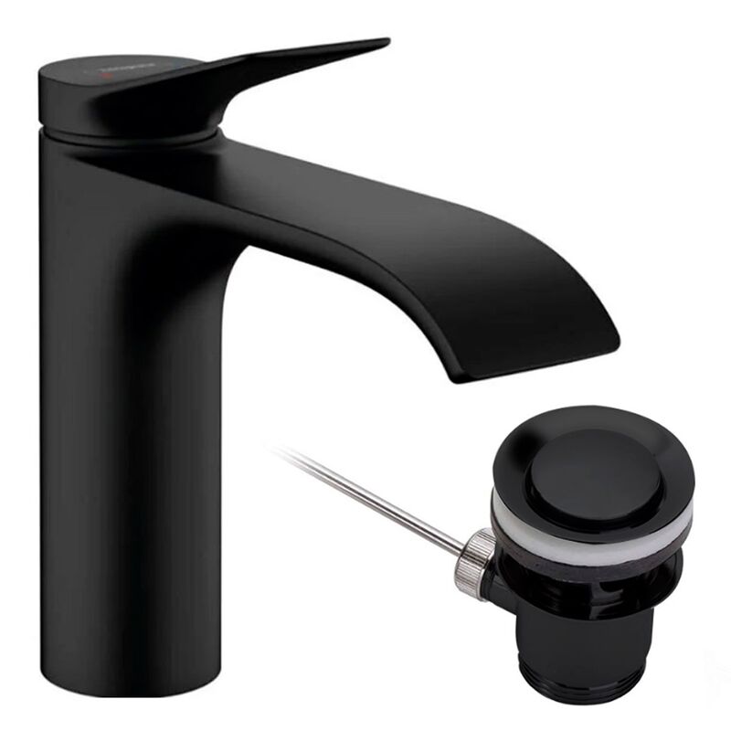 смеситель для раковины hansgrohe vivenis 75020670 черный матовый в Алматы фото № 1