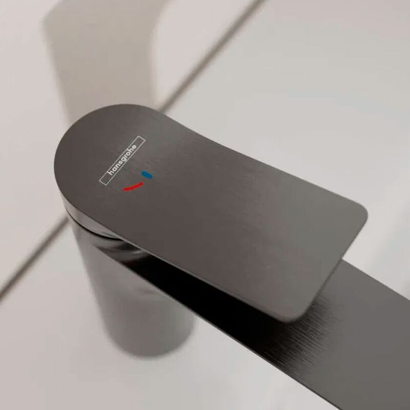 смеситель для раковины hansgrohe vivenis 75044340 coolstart с донным клапаном, черный матовый хром в Алматы фото № 2