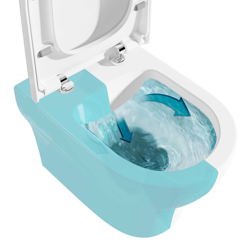 унитаз подвесной vitra zentrum round 7786b003-0075 белый глянец в Алматы фото № 6