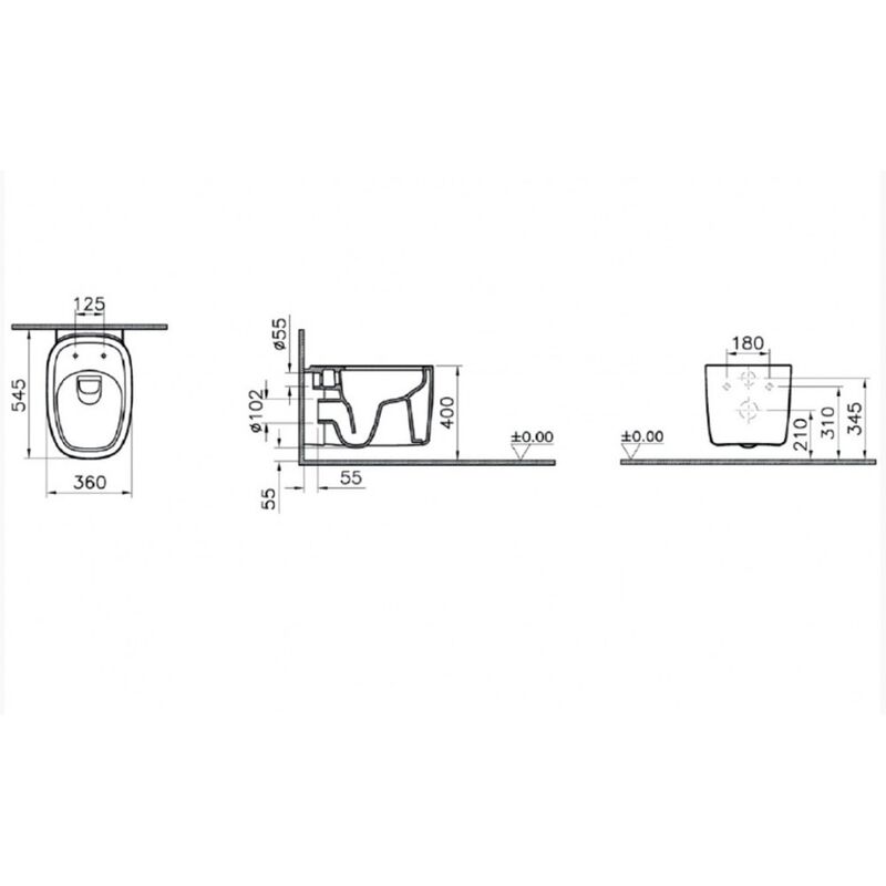 унитаз с инсталляцией 5в1 vitra plural 7830b483-0075 безободковый черный, v-fix core 800-1874, черная клавиша root r 740-2211 в Алматы фото № 3