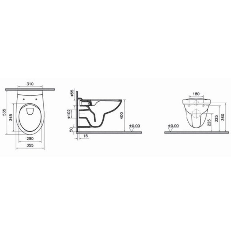 унитаз подвесной vitra normus 7855b003-0075, сиденье slim с микролифтом в Алматы фото № 9