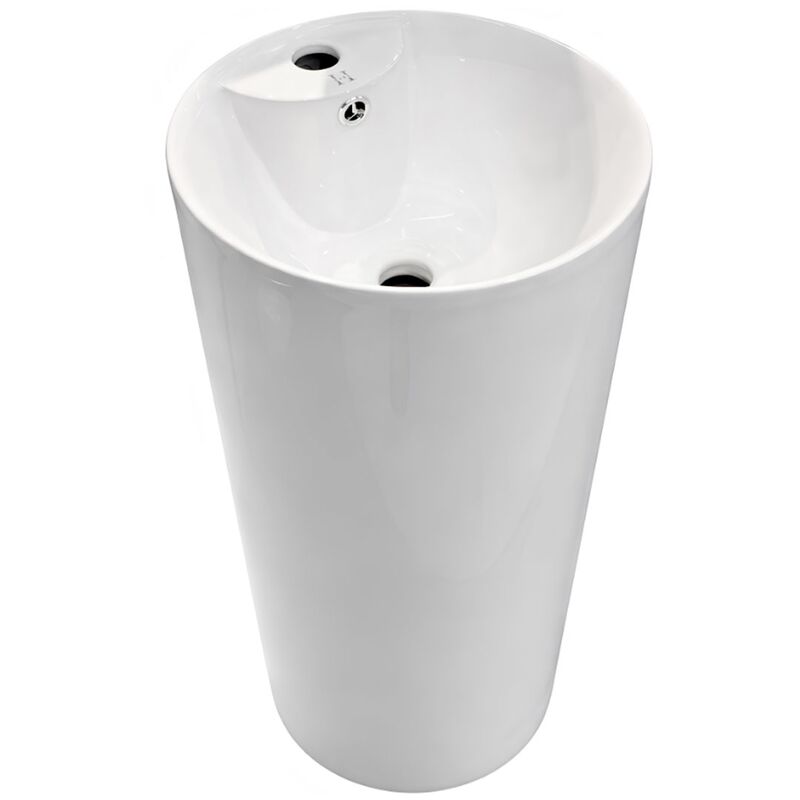 раковина отдельностоящая hans, 860hs 35x35x85, напольная, круглая, белая в Алматы фото № 2