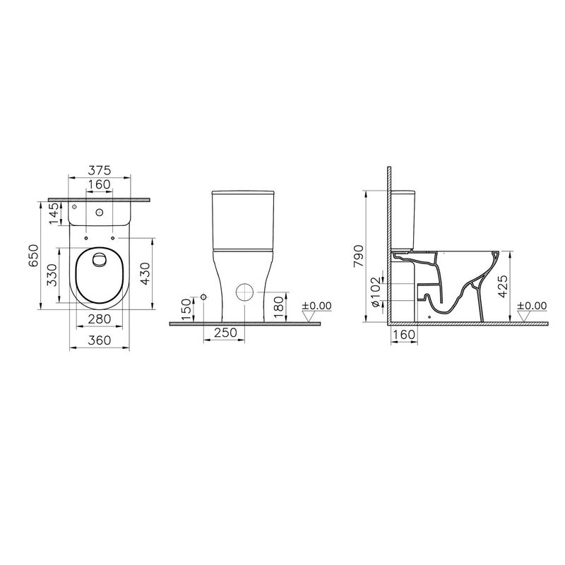 унитаз-компакт напольный vitra m50 9889b003-7200, безободковый, торнадо vortexflush, сиденье микролифт в Алматы фото № 7