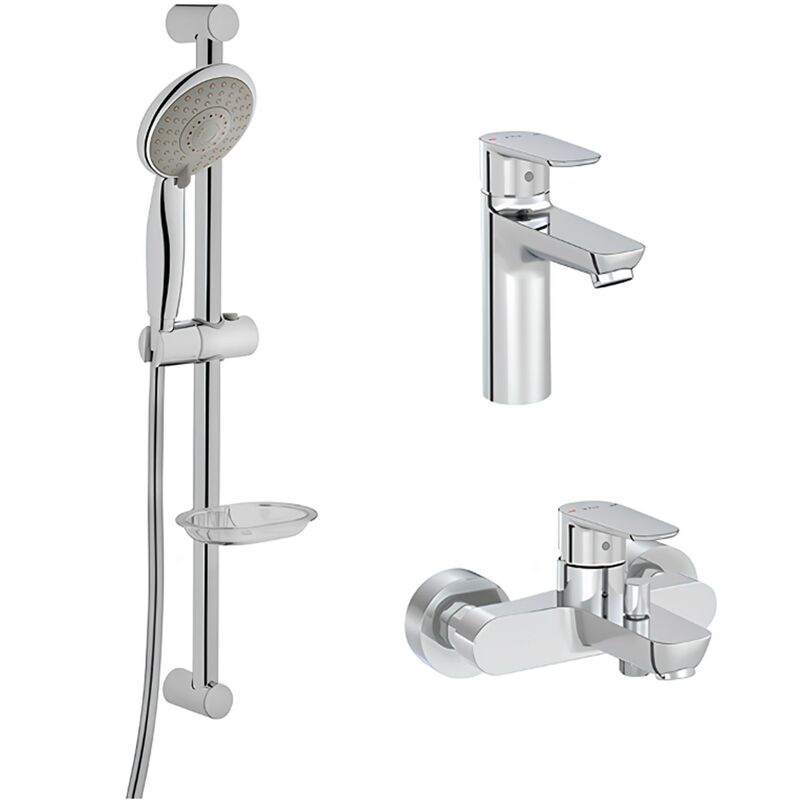 Набор смесителей для ванны 3в1 vitra flow soft a42301exp,  латунь, хром в Алматы фото № 1