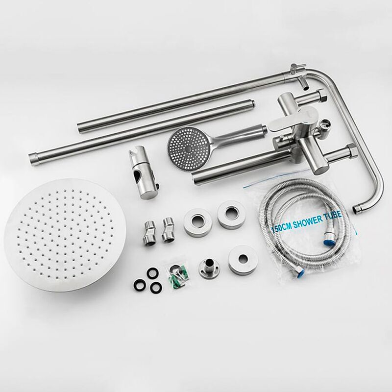 Душевая система frap f24801 150 со смесителем с длинным изливом, сатин в Алматы фото № 4