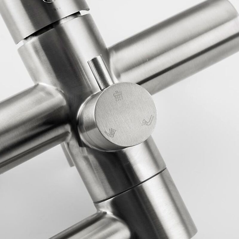 Душевая система frap f24801 150 со смесителем с длинным изливом, сатин в Алматы фото № 5