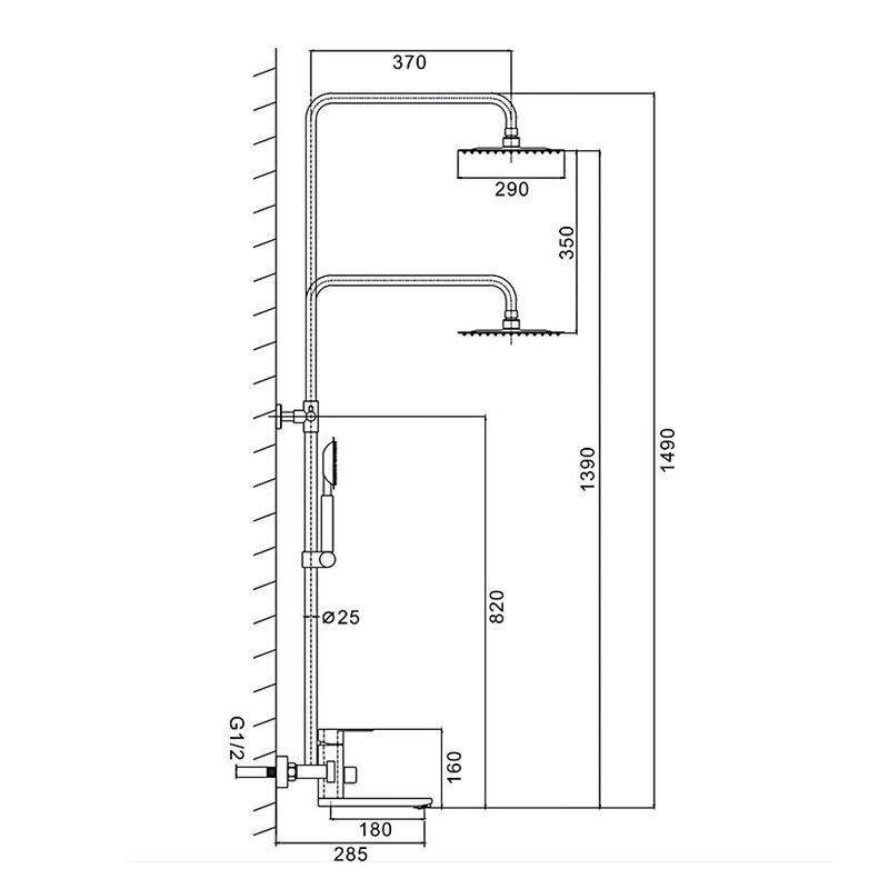 Душевoй система frap f24805 со смесителем с длинным изливом, сатин в Алматы фото № 4