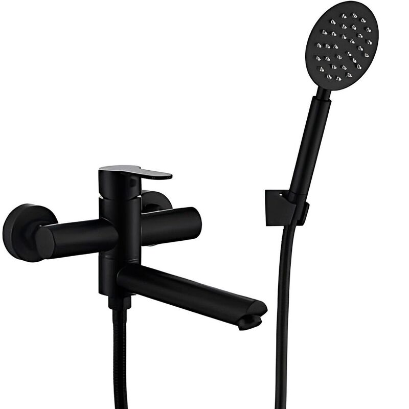 смеситель для ванны frap f32801-6, однорычажный, черный в Алматы фото № 1