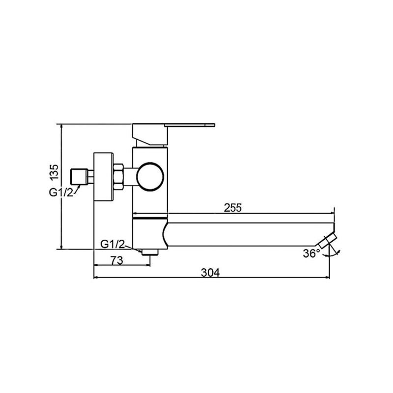 смеситель для ванны frap f32801-6, однорычажный, черный в Алматы фото № 3