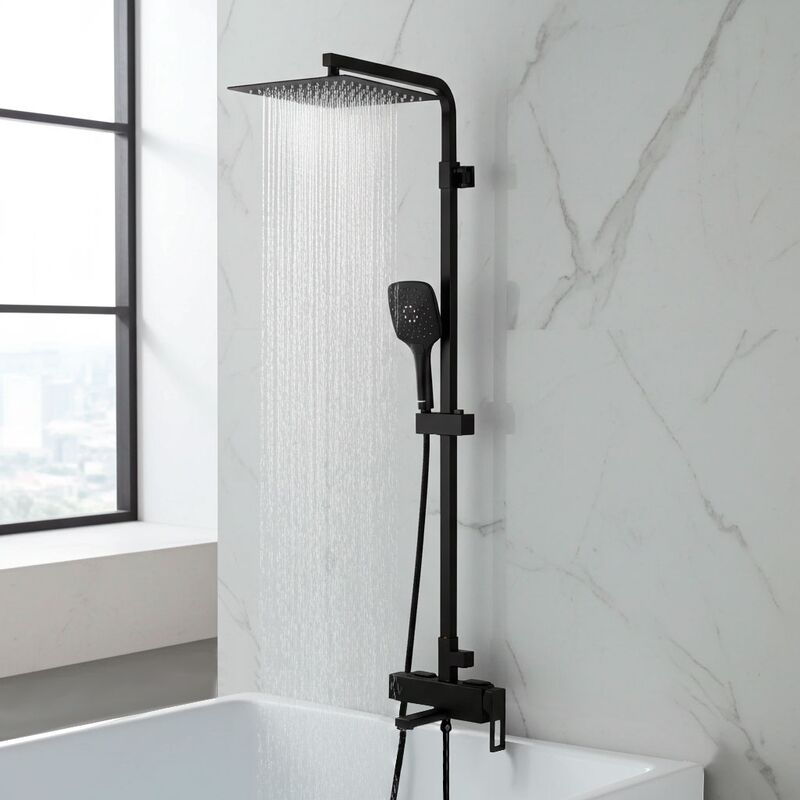 Душевая система со смесителем hans h11.5303, черная в Алматы фото № 1