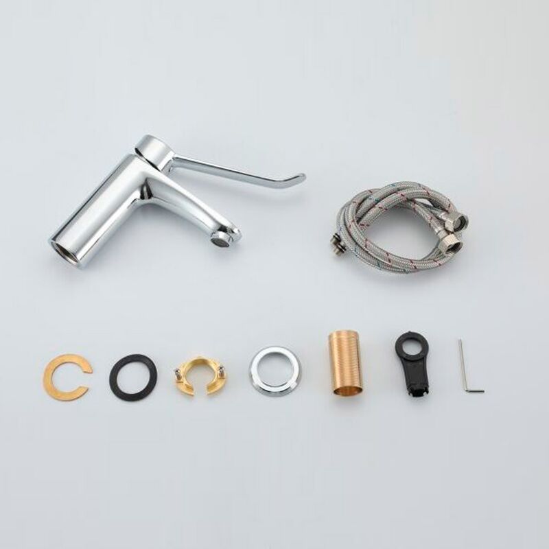 смеситель мгн для раковины hans h19.1001, однорычажный, хром в Алматы фото № 3