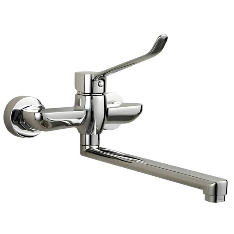 смеситель мгн для раковины hans h19.1201, однорычажный настенный, хром в Алматы фото № 1