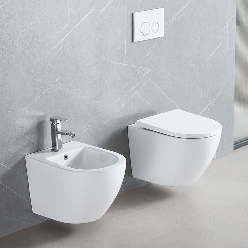 Биде подвесное hans hs-046bid, белое в Алматы фото № 3