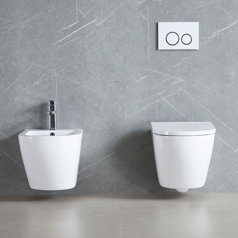 Биде подвесное hans hs-046bid, белое в Алматы фото № 2