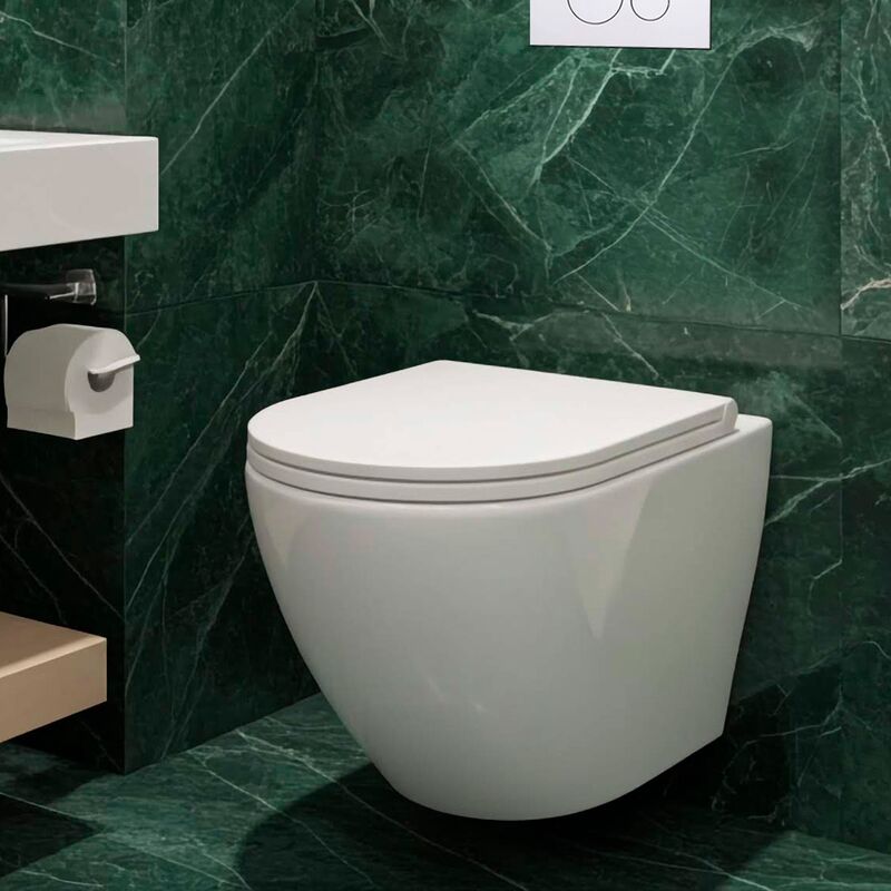 унитаз подвесной hans hs-046tq tornado quiet, белый​ в Алматы фото № 1