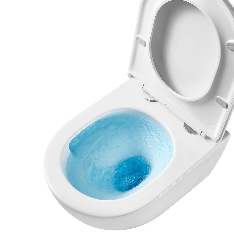 унитаз подвесной hans hs-067tq tornado 3.0, смыв торнадо, 52x36,5, белый в Алматы фото № 10