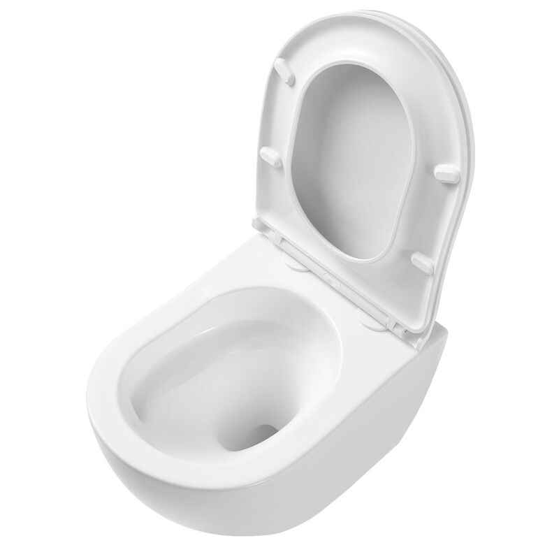 унитаз подвесной hans comfort hs-118tq cо смывом торнадо, 52x36, белый в Алматы фото № 4