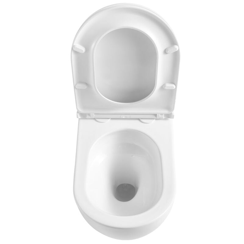 унитаз подвесной hans comfort hs-118tq cо смывом торнадо, 52x36, белый в Алматы фото № 7