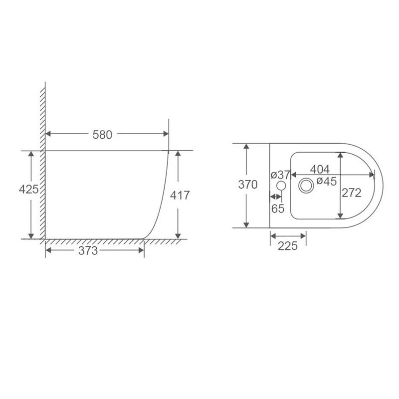 Биде напольное hans hs-2141bid, белое в Алматы фото № 2