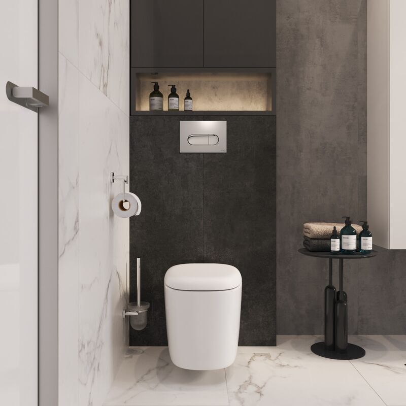 унитаз подвесной vitra plural 7830b401-0075 безободковый белый матовый в Алматы фото № 6