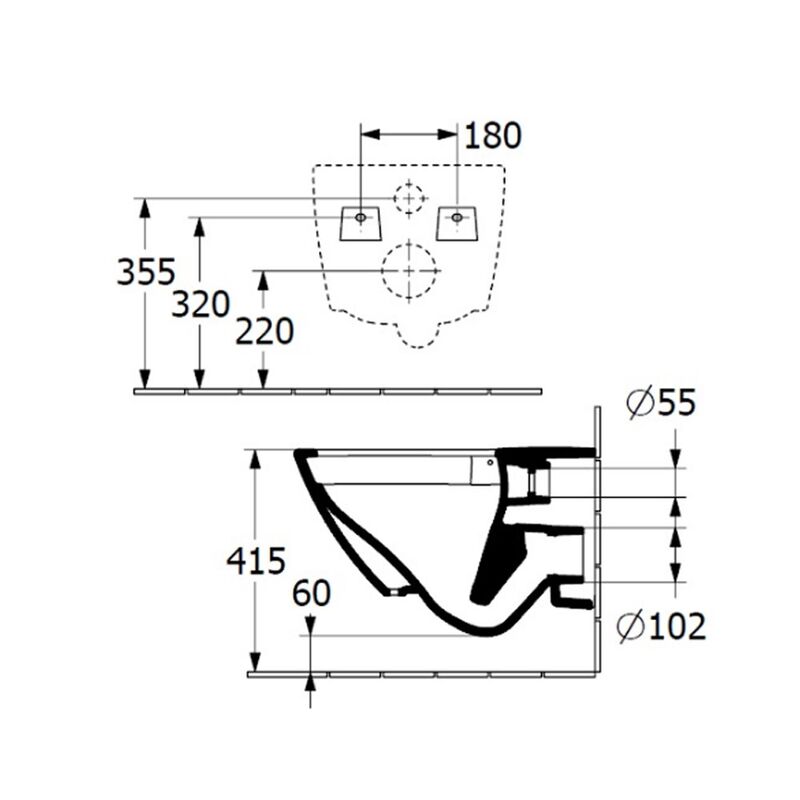 унитаз с инсталляцией 5в1 villeroy&boch subway 3.0 4670ts01 безободковый twistflush, hansgrohe iframe 01022180, клавиша хром element e 66003000 в Алматы фото № 6