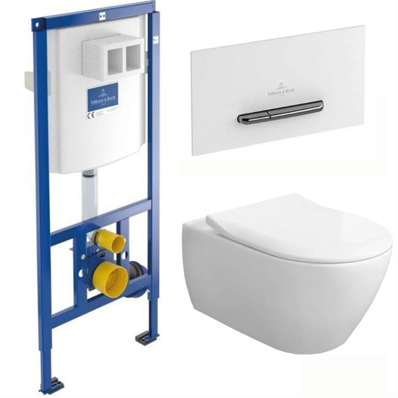 унитаз с инсталляцией 4в1 villeroy&boch subway 2.0 5614r201 92216168 в Алматы фото № 1